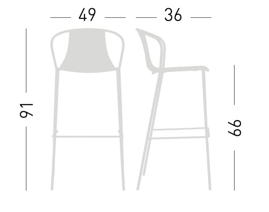 Высокий мягкий стул со спинкой GABER Kasia ARCH-00078682 - Вид №6