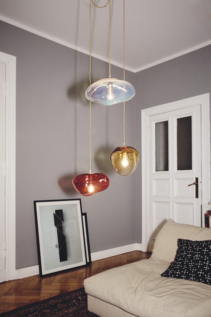 ELOA Подвесной светильник с прямым светом ручной работы из дутого стекла Planetoide Ser.s - Вид №1