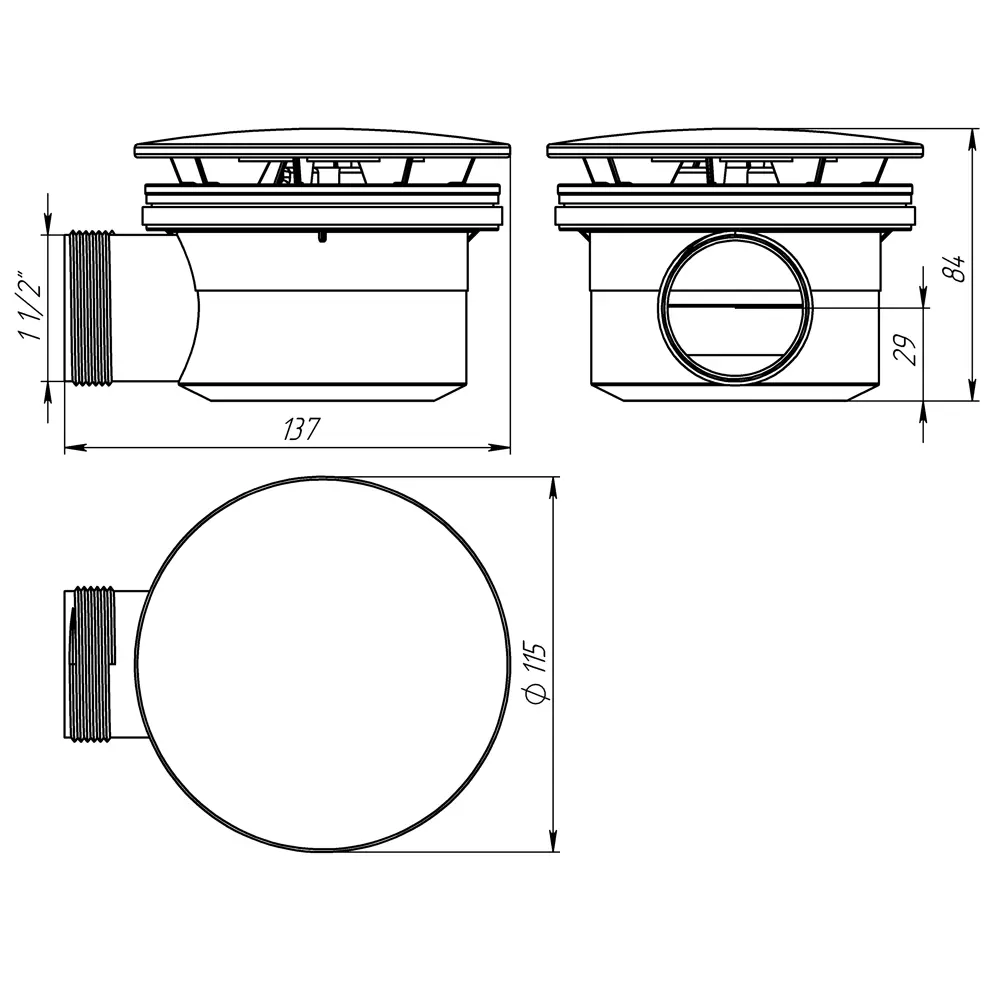 Сифон Equation для душевого поддона с гидрозатвором 89209831 STLM-0809654 - Вид №6