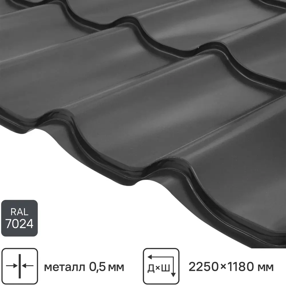 Металлочерепица Grand Line для надежной кровли с полиэстеровым покрытием 89334785 STLM-1362469