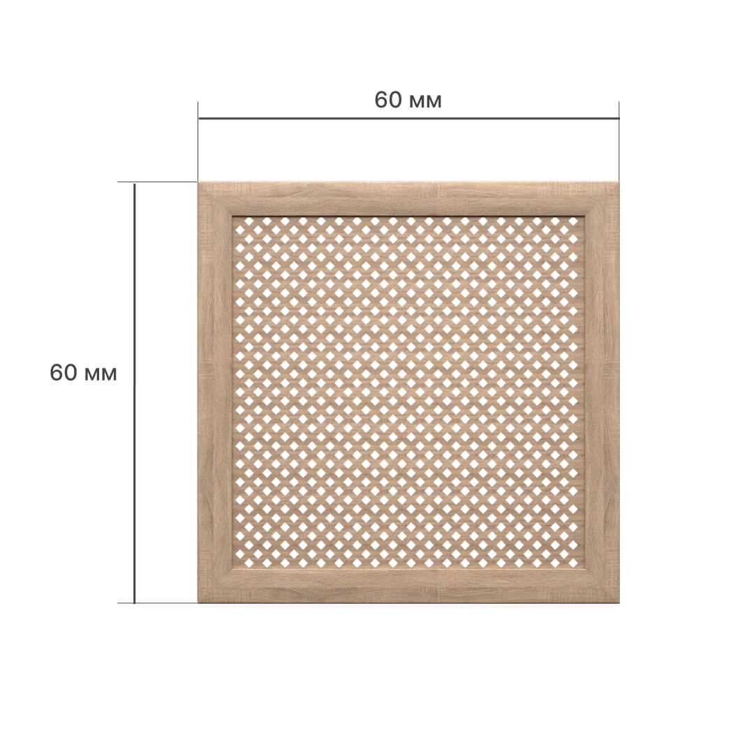Экран для радиатора 60х60 см Глория дуб винтаж STELLA Standart STSR-1073 - Вид №2