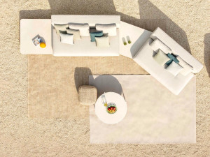 Прямоугольный джутовый ковер