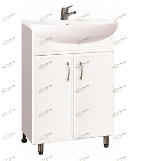 Тумба Венеция Эрика 50 9857 с раков. ERICA ERI50 1 отв. белый (S-UM-ERI50/1/2) VAKO 2323132