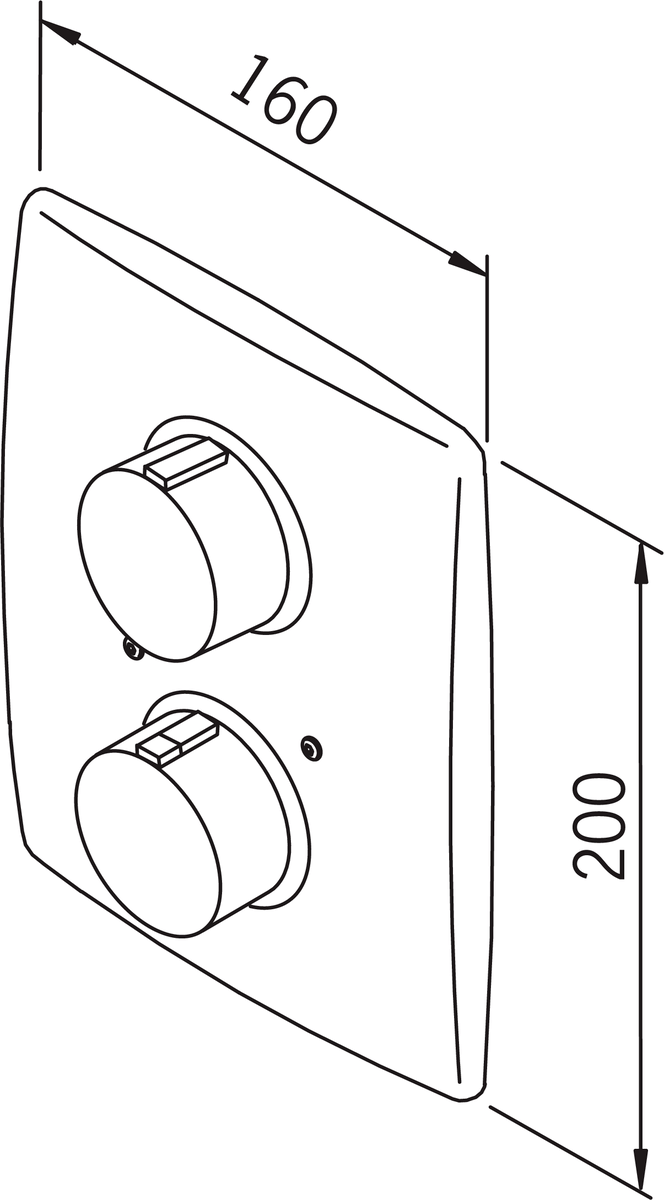 Oras 2888 Панель смесителя для ванны и душа 2888 Cubista Хром  - Вид №3