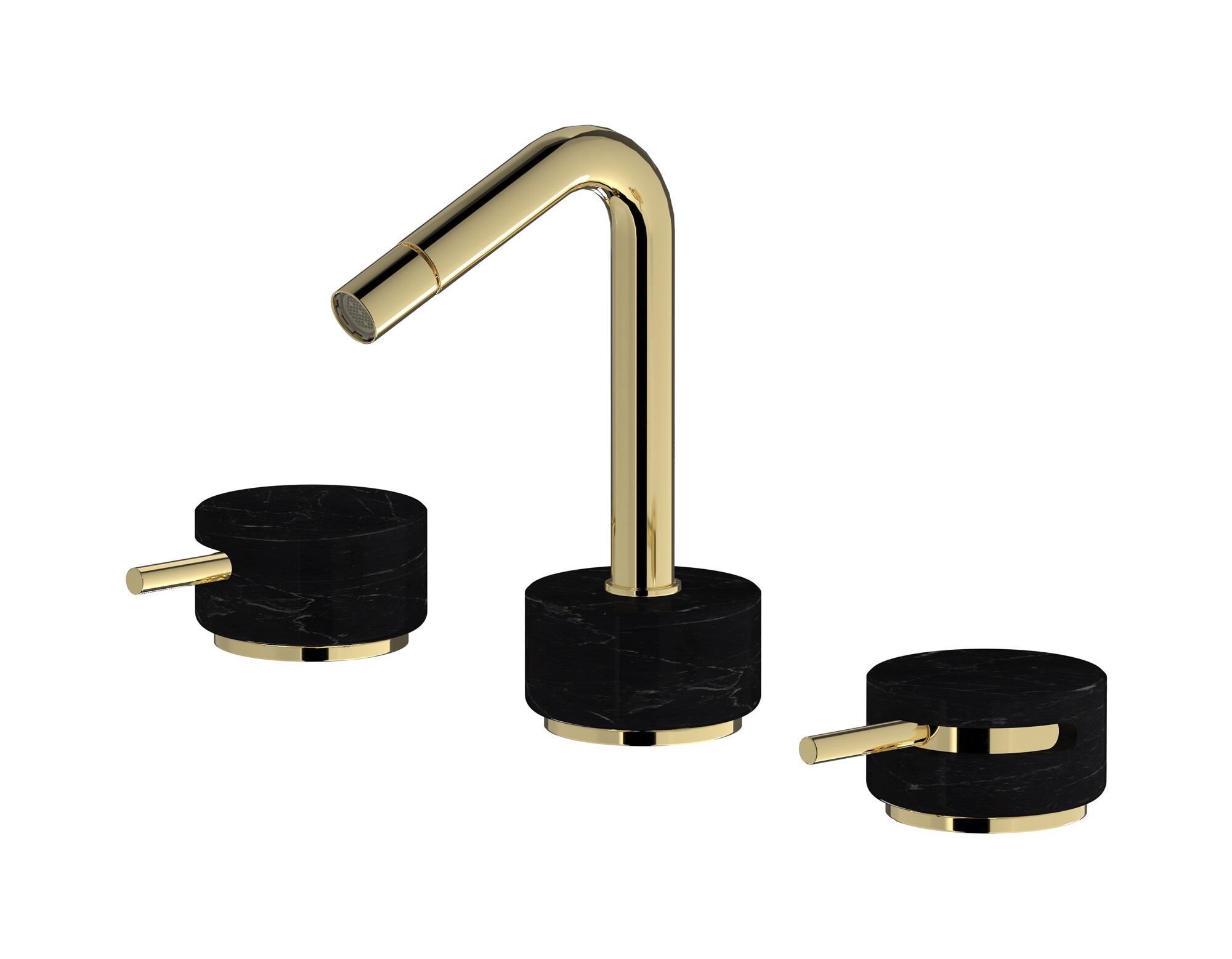 Смеситель для биде с 3 отверстиями для мраморной столешницы с автоматическим сливом IB мрамор + мрамор Elle ARCH-00121920 - Вид №8