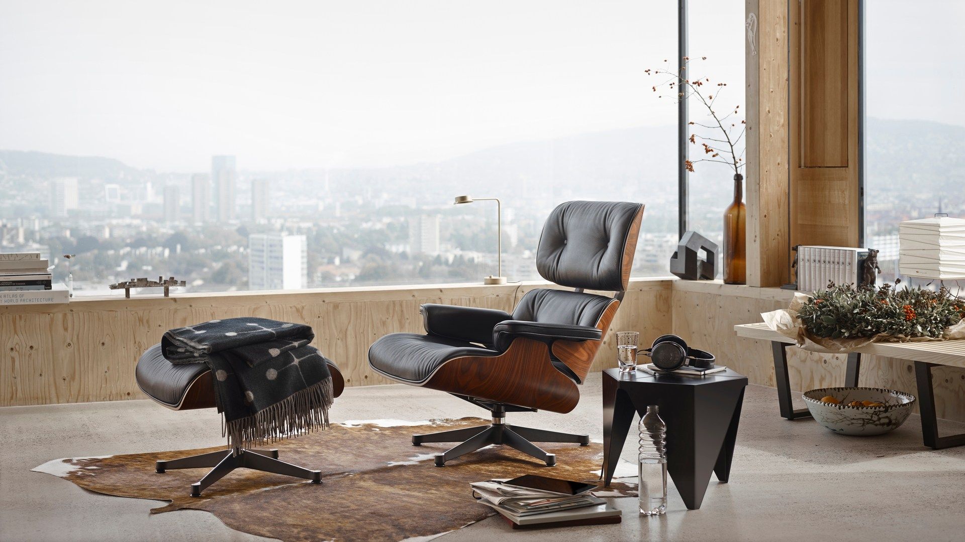 Кожаная спицевая подставка для ног VITRA Eames Lounge Chair ARCH-00037584 - Вид №3