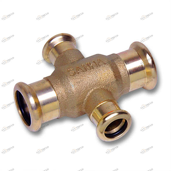 181802215 SANHA 8180 пресс-крестовина, бронза, одноплоскостная 22x15 мм 