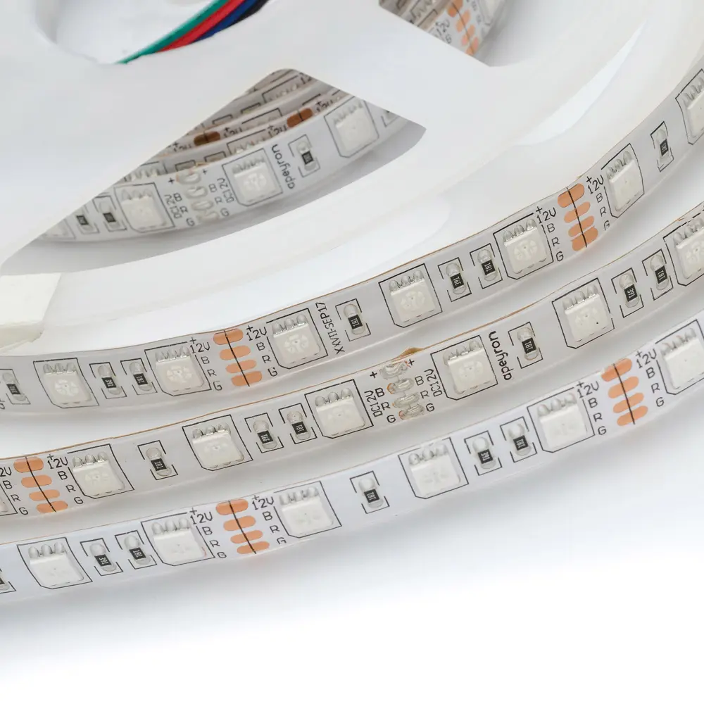 Светодиодная лента SMD 5050 60 диод/14.4 Вт/м 12 В 10 мм IP65 5 м RGB APEYRON STLM-2063676 - Вид №30