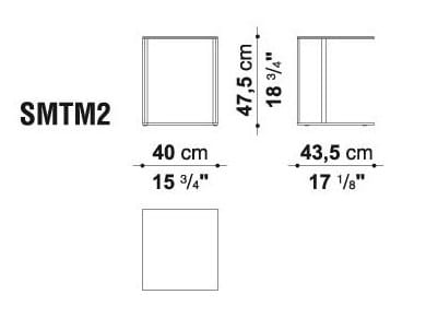Квадратный зеркальный стеклянный журнальный столик Maxalto Elios ARCH-00114773 - Вид №1