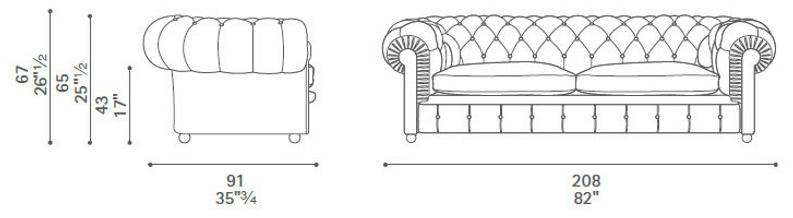 Poltrona Frau Стеганый 3-х местный диван La collezione - divani e poltrone sun-id-1420703 - Вид №4