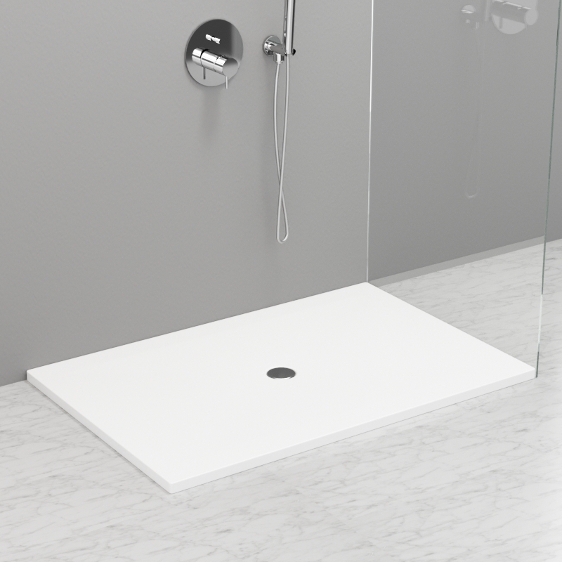 704911 Душевой поддон из акрила h3 с антислипом белый в комплекте с сифоном., цвет Белая глазурь Kerasan DOCCIA Италия