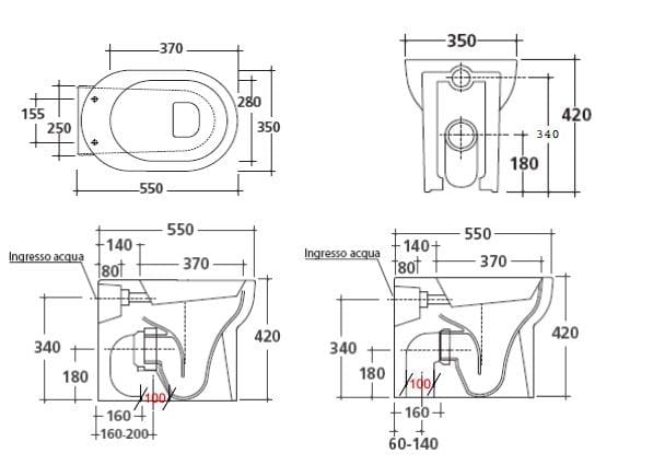 Унитаз со сливом Galassia M2 ARCH-00078355 - Вид №2