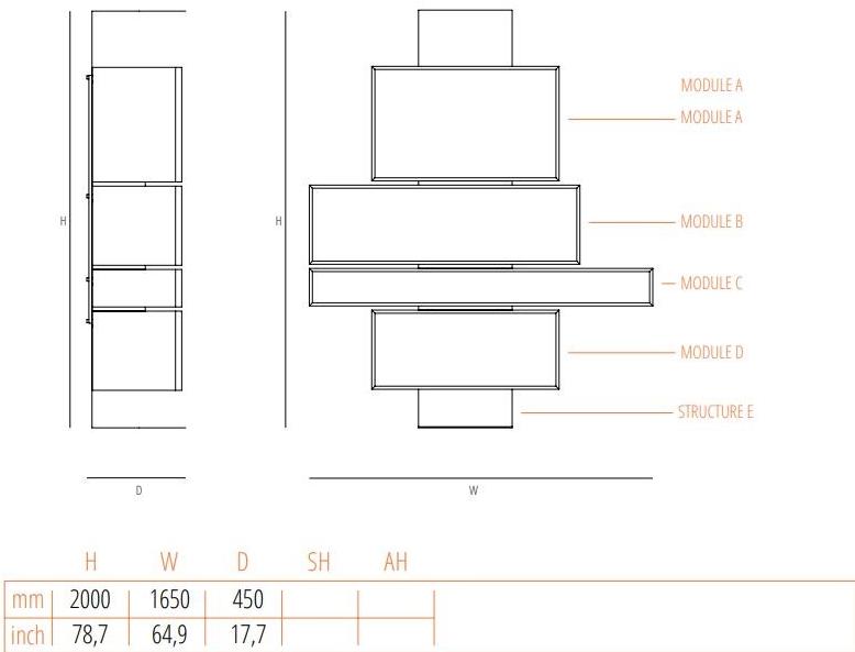 Wiener GTV Design Настенный шкаф для хранения вещей с откидными дверцами и ящиками Nyny sun-id-1386666 - Вид №10