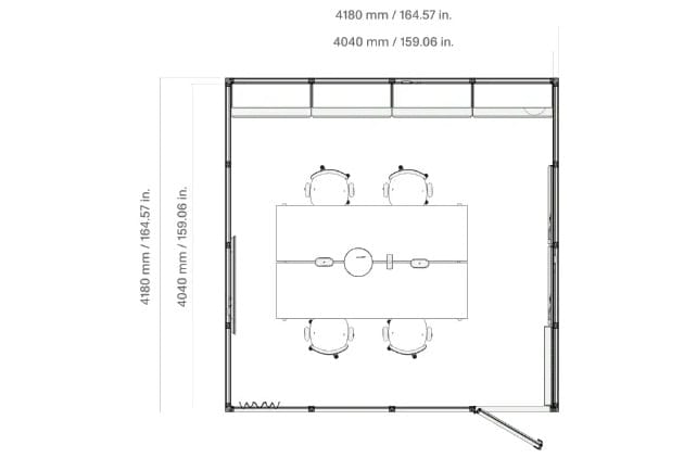 Многосторонняя акустическая офисная кабина со встроенным освещением Mute Modular ARCH-00071469 - Вид №2