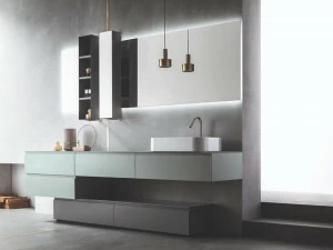 ARBLU Подвесной туалетный столик с ящиками, лакированный Hito