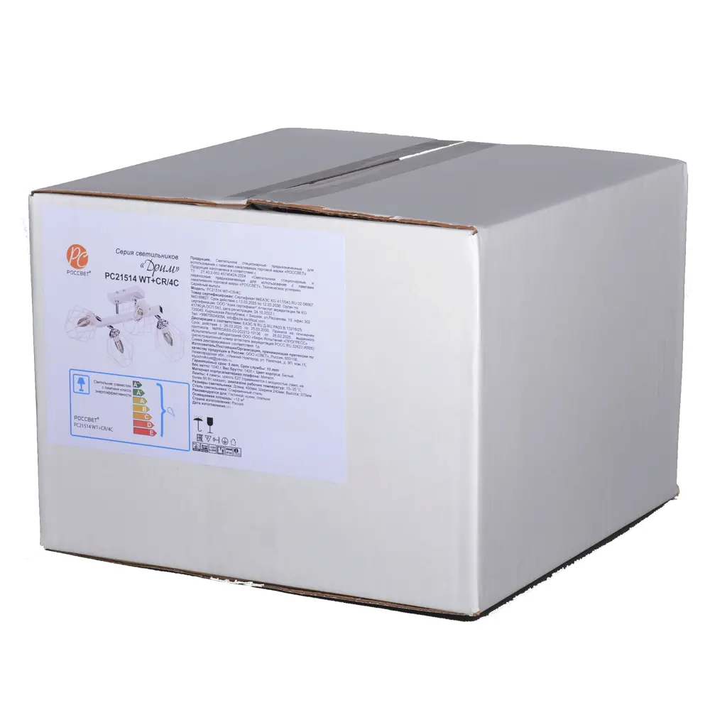 Люстра потолочная Дрим РС21514 4 лампы 12 м² цвет белый РОССВЕТ STLM-2151296 - Вид №7