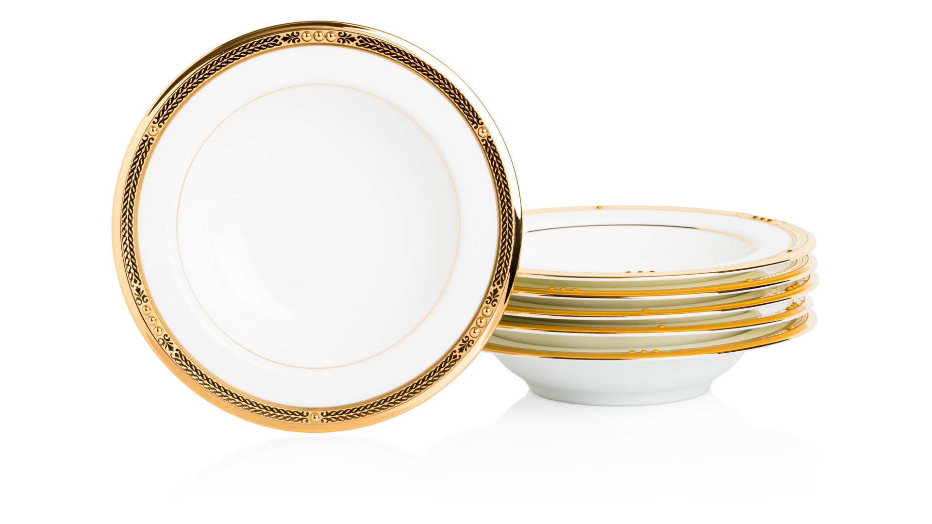 10654840 Noritake Сервиз столовый Noritake "Чатлайн, золотой кант" 6/33 Фарфор костяной  - Вид №1