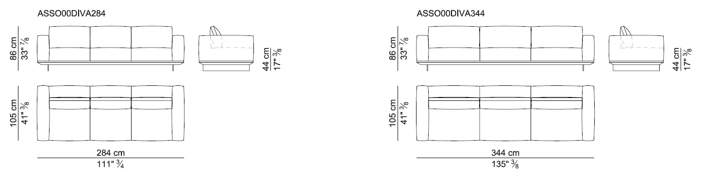 3-местный кожаный диван i 4 Mariani ASSO ARCH-00128297 - Вид №4