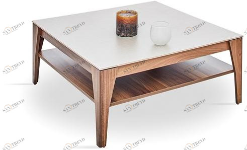 Enza Home Квадратный деревянный журнальный столик Netha sun-id-1473190