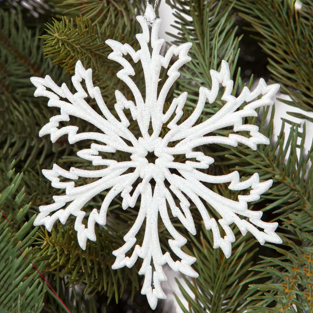 88458677 Новогоднее украшение Снежинка Морозко 12x12 см цвет белый STLM-1504410 Santreyd  - Вид №6