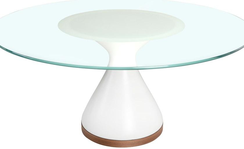 Tonin Casa Круглый стеклянный стол и основание из агломерированного мрамора sun-id-1473004 - Вид №2