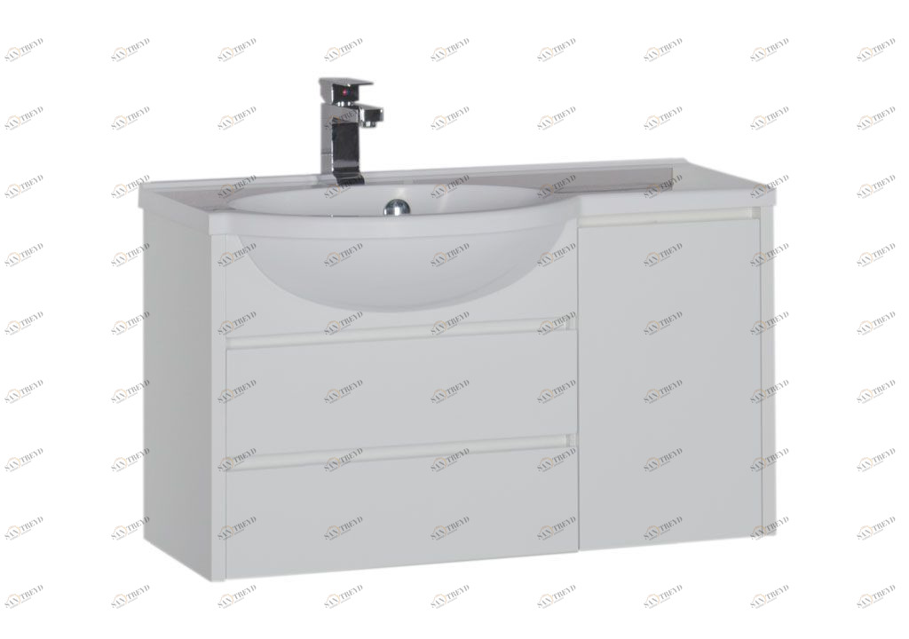 Тумба под раковину Aquanet Лайн 90 L белый sun-id-275376