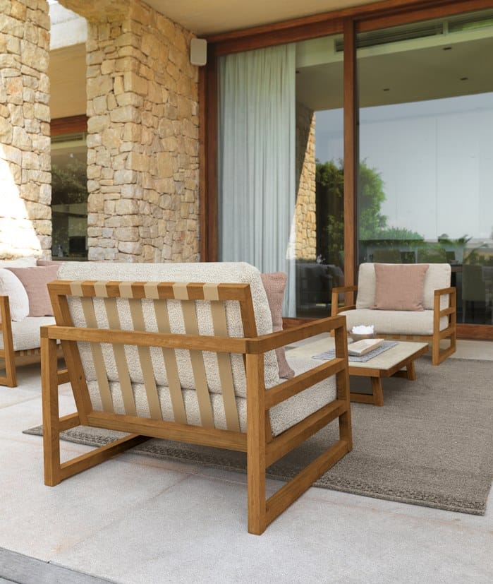 2-местный тканевый диван с каркасом iroko Talenti Alabama / Wood ARCH-00081499 - Вид №3