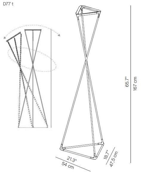 LUCEPLAN Торшер LED из алюминия с отраженным светом sun-id-1483439 - Вид №3