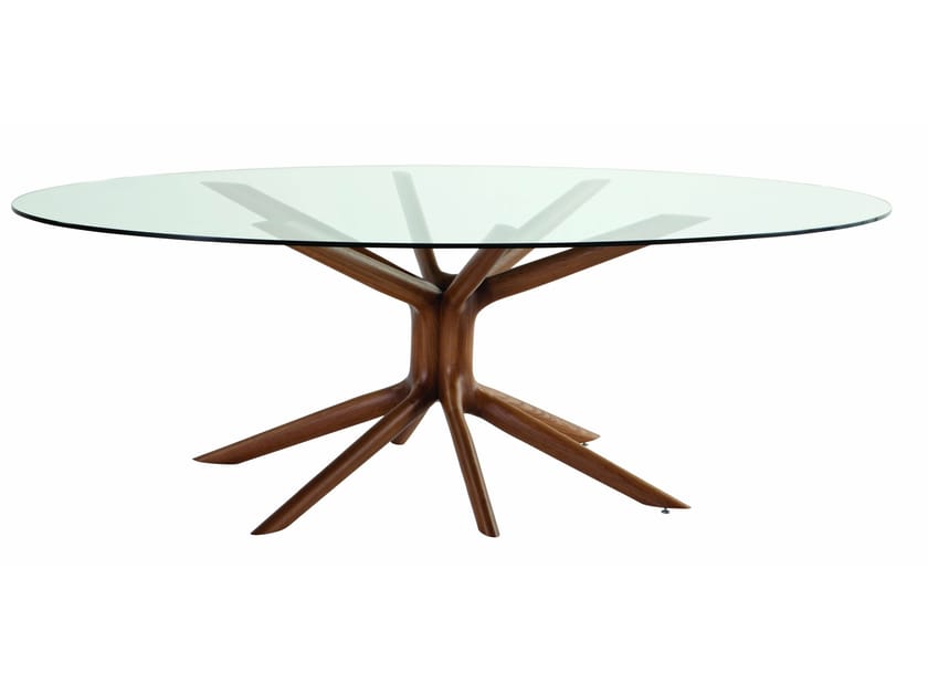 Овальный стеклянный обеденный стол ROCHE BOBOIS Мангровые заросли ARCH-00148862