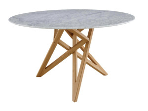 Круглый обеденный стол из каррарского мрамора
