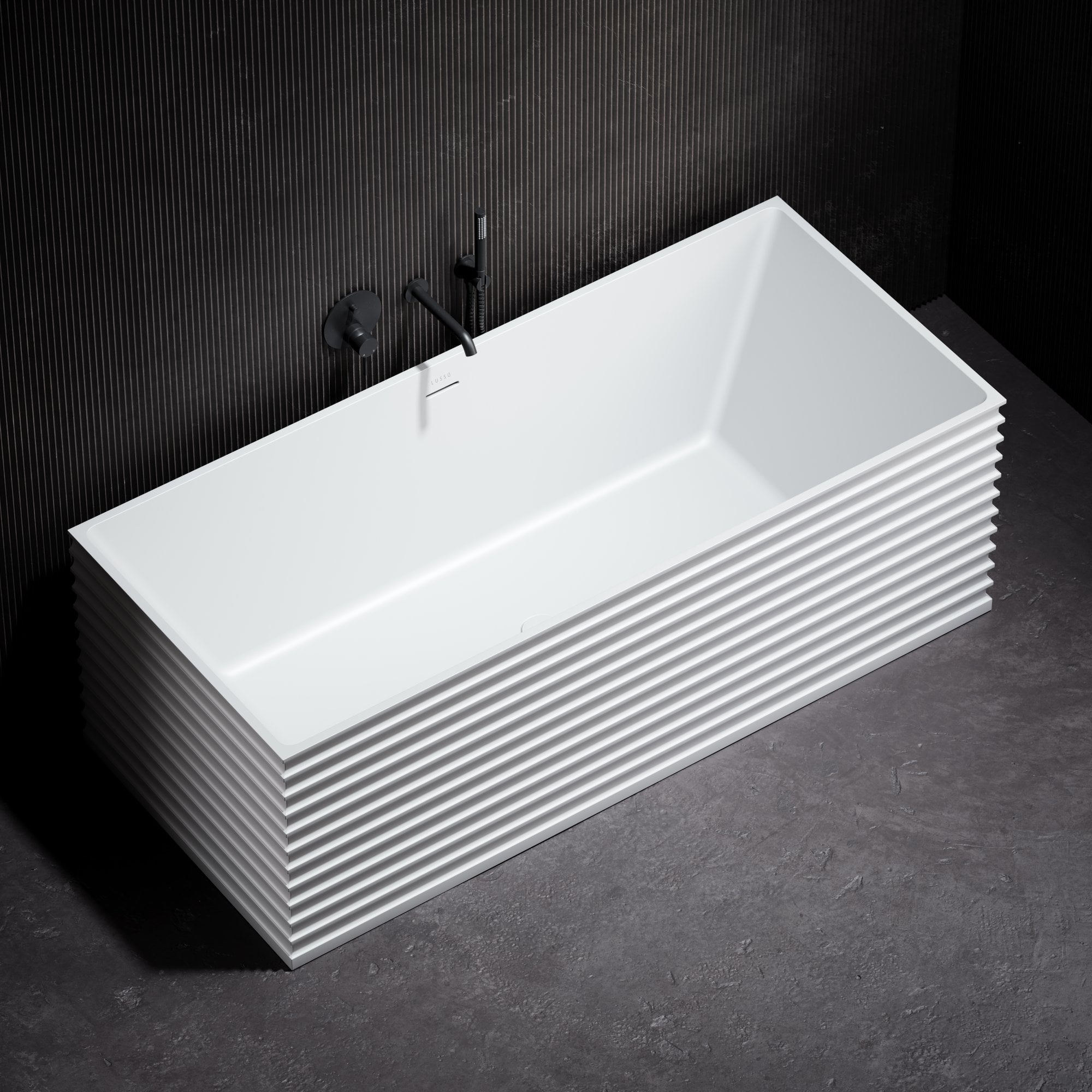 Прямоугольная ванна в центре комнаты из смолы LUSSO Maddox ARCH-00050281 - Вид №2