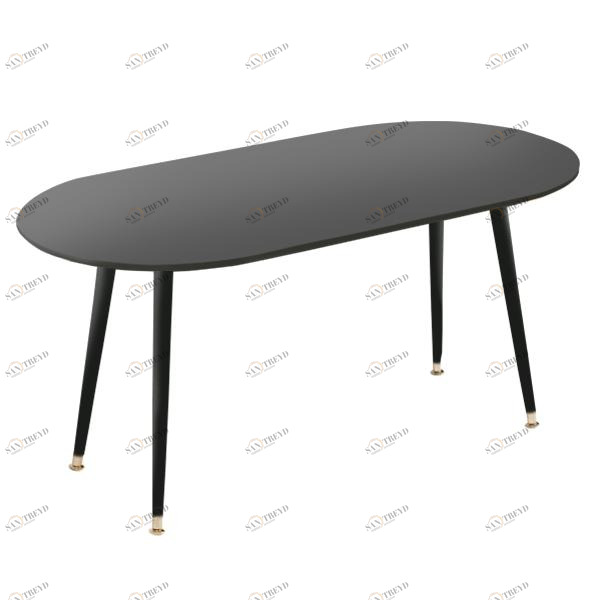 Кофейный столик с черными ножками темно-серый Soap WOODI  00-3966132 Серый 