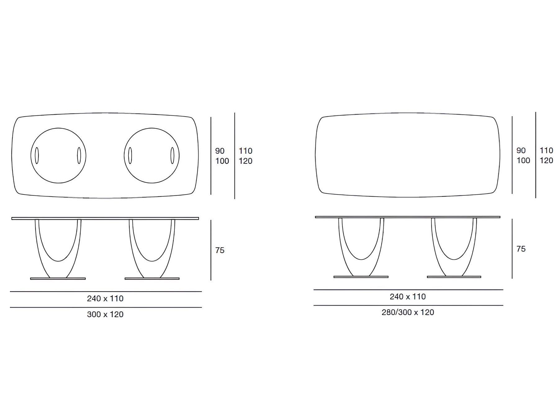 Стол из дерева и стекла Pacini & Cappellini Axis ARCH-00142516 - Вид №2