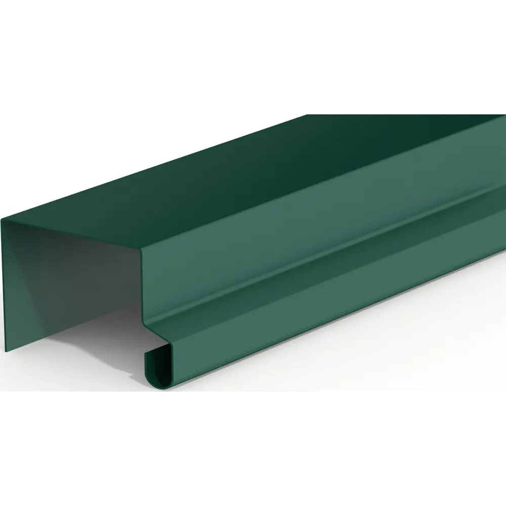 П-планка для профнастила 20x10x15 мм 2 м 0.4 мм RAL 6005 зеленый 86778567 STLM-2073041 ВЕГА 