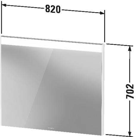 BR702201818 Brioso Зеркало с подсветкой Белый матовый, декор Duravit - Вид №2