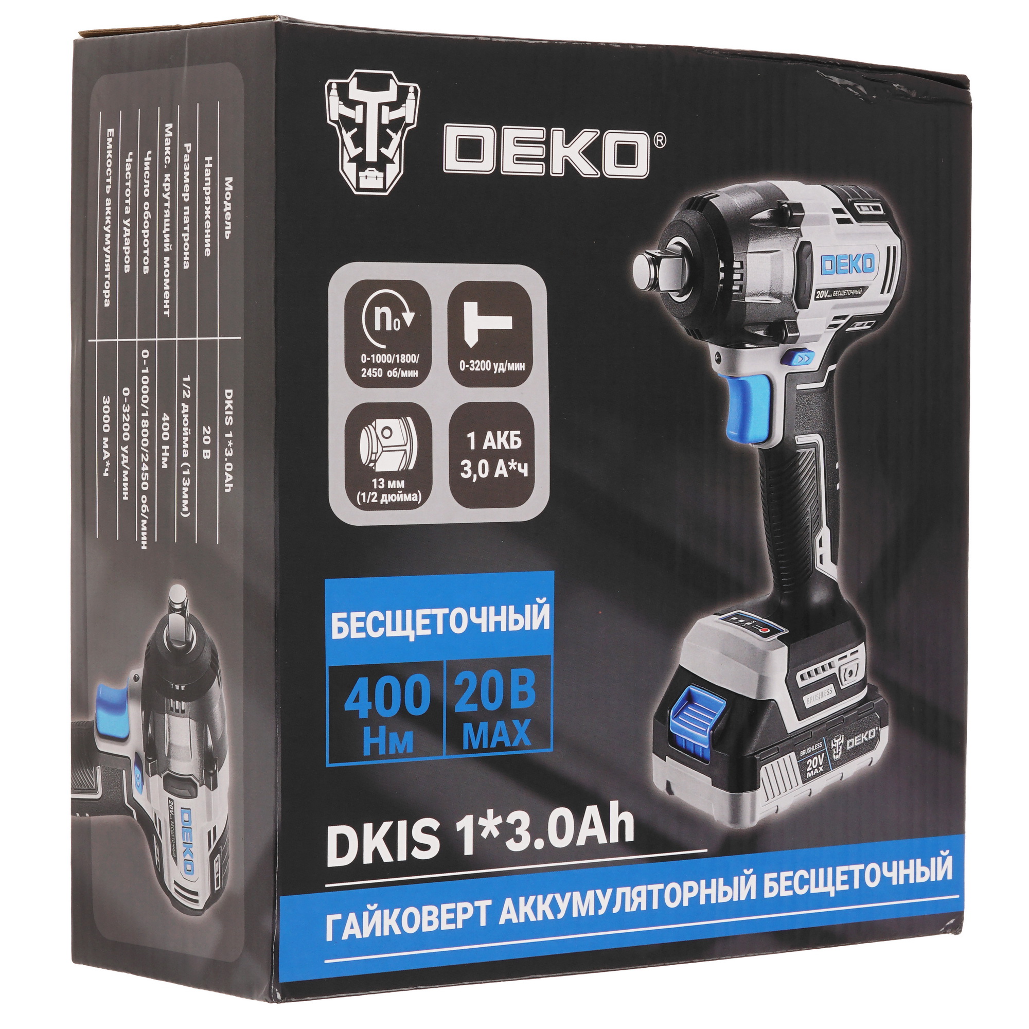 Гайковерт DEKO DKIS UNV 20V 5608070 STDN-0135813 - Вид №7
