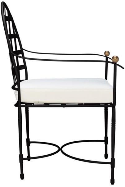 JANUS et Cie Стул-медальон из нержавеющей стали с подлокотниками Amalfi sun-id-1362726 - Вид №4