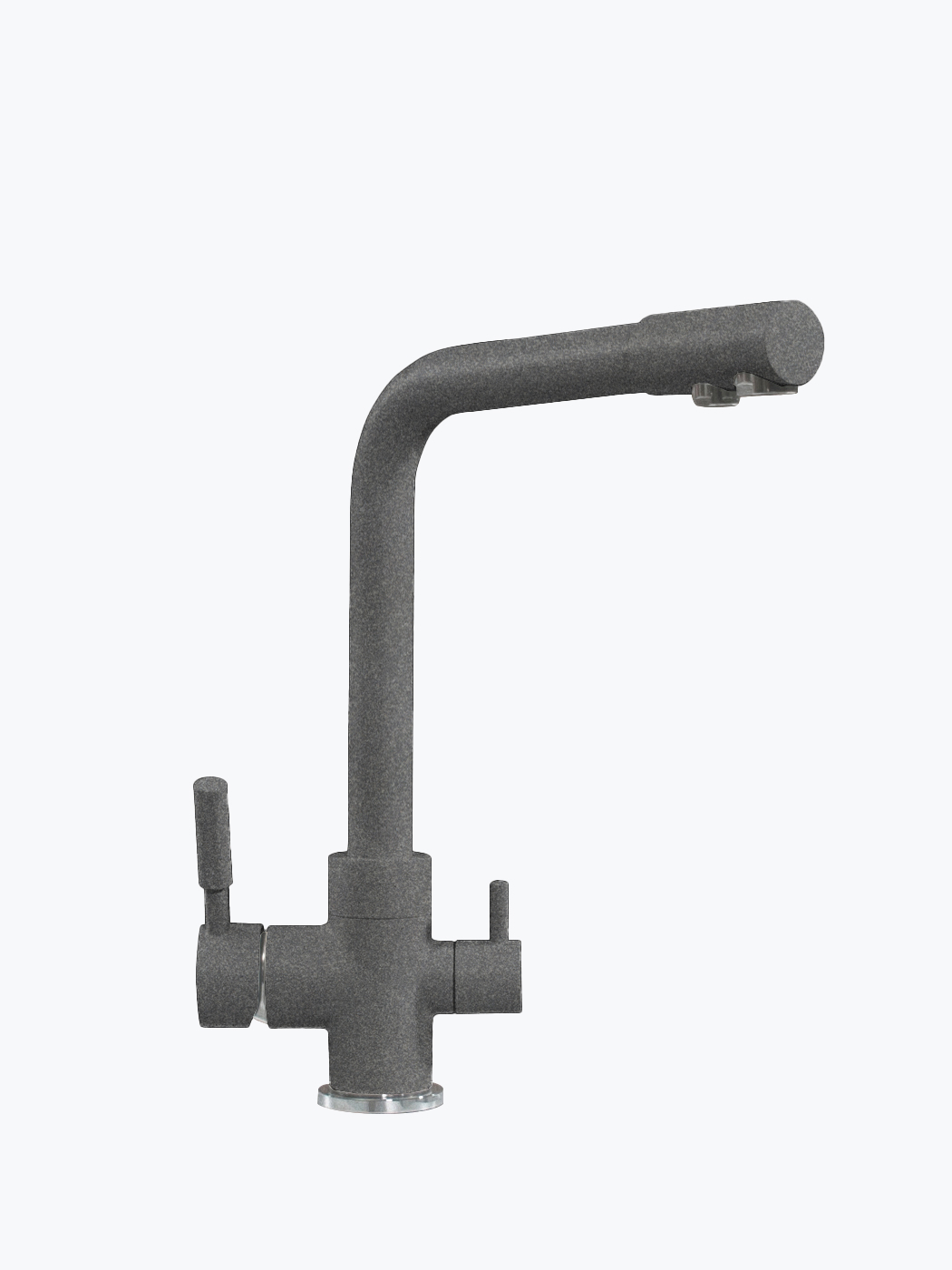 627574 Смеситель кухонный "Высокий Дуо" в тон мойки Polygran  - Вид №4