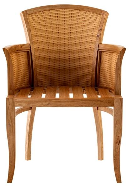 ASTELLO Садовое кресло из тикового дерева Deco с подлокотниками Tournesol Ts.sf1.s1 - Вид №2