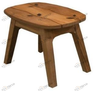 MOBIKA GARDEN Низкий садовый табурет из тика Wave sun-id-1428881