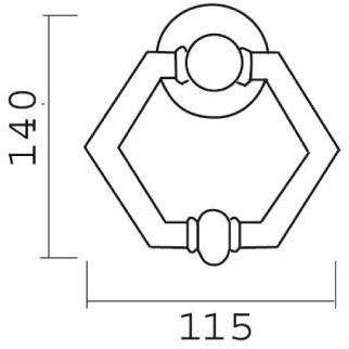 Pasini Дверной молоток из латуни  2000  - Вид №1