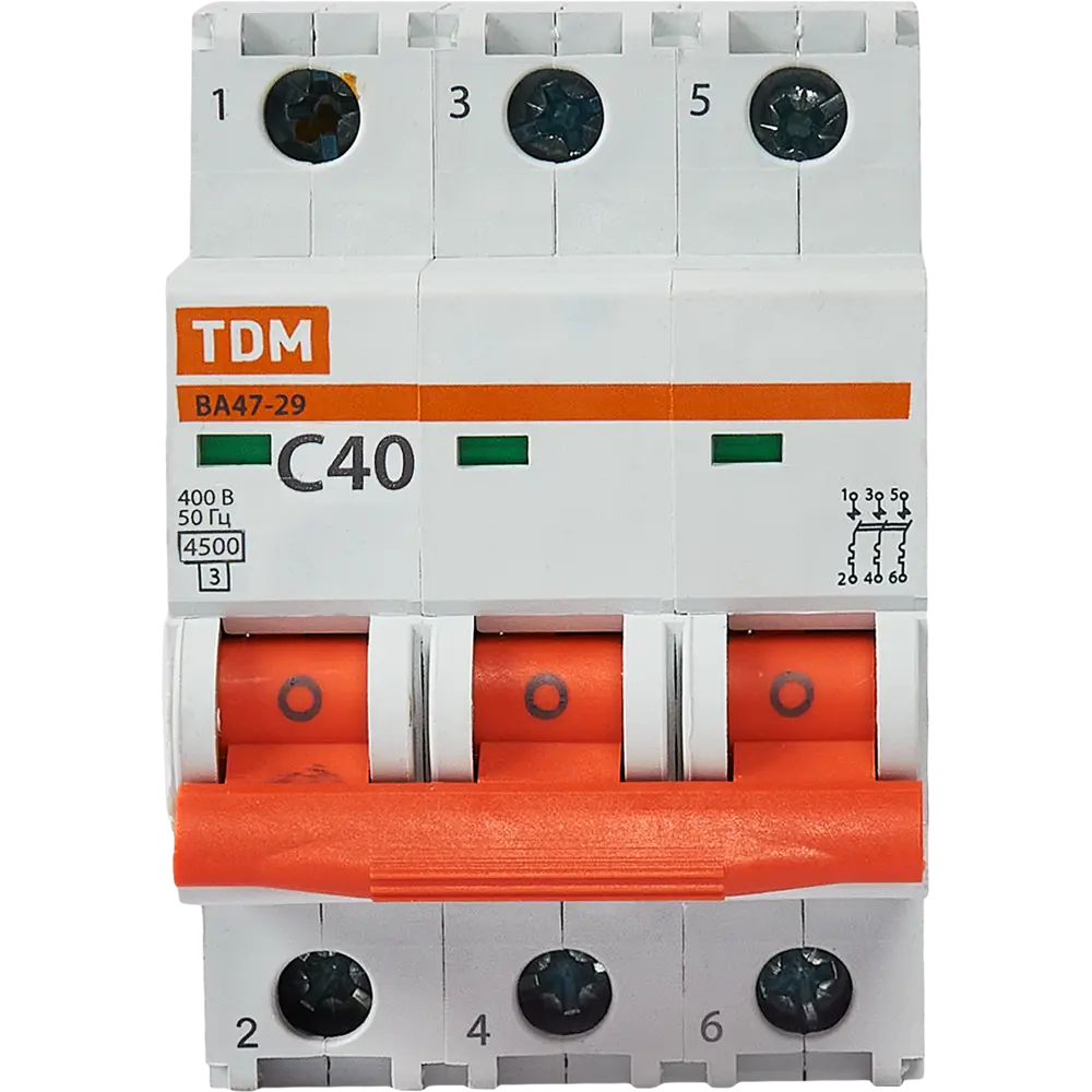 Автоматический выключатель TDM Electric ВА47-29 3P для надежной защиты сети 84399527 STLM-0049300 - Вид №1