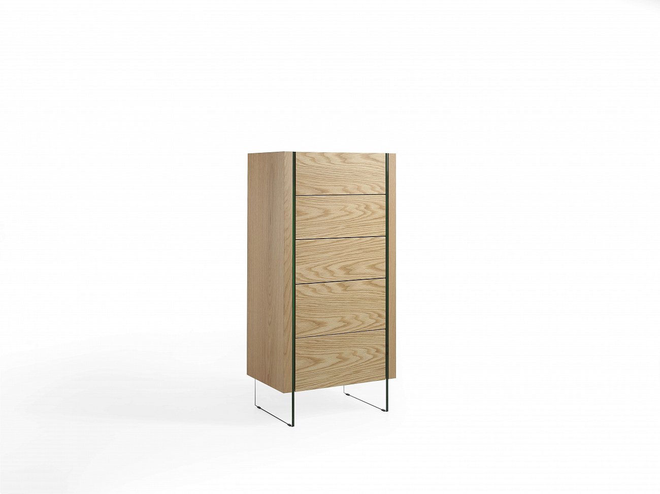 Комод деревянный высокий с 5 ящиками дуб Roble от Angel Cerda ANGEL CERDA ДИЗАЙНЕРСКИЕ, КОМОДЫ ROBLE 241869 Бежевый;дуб сонома  - Вид №5