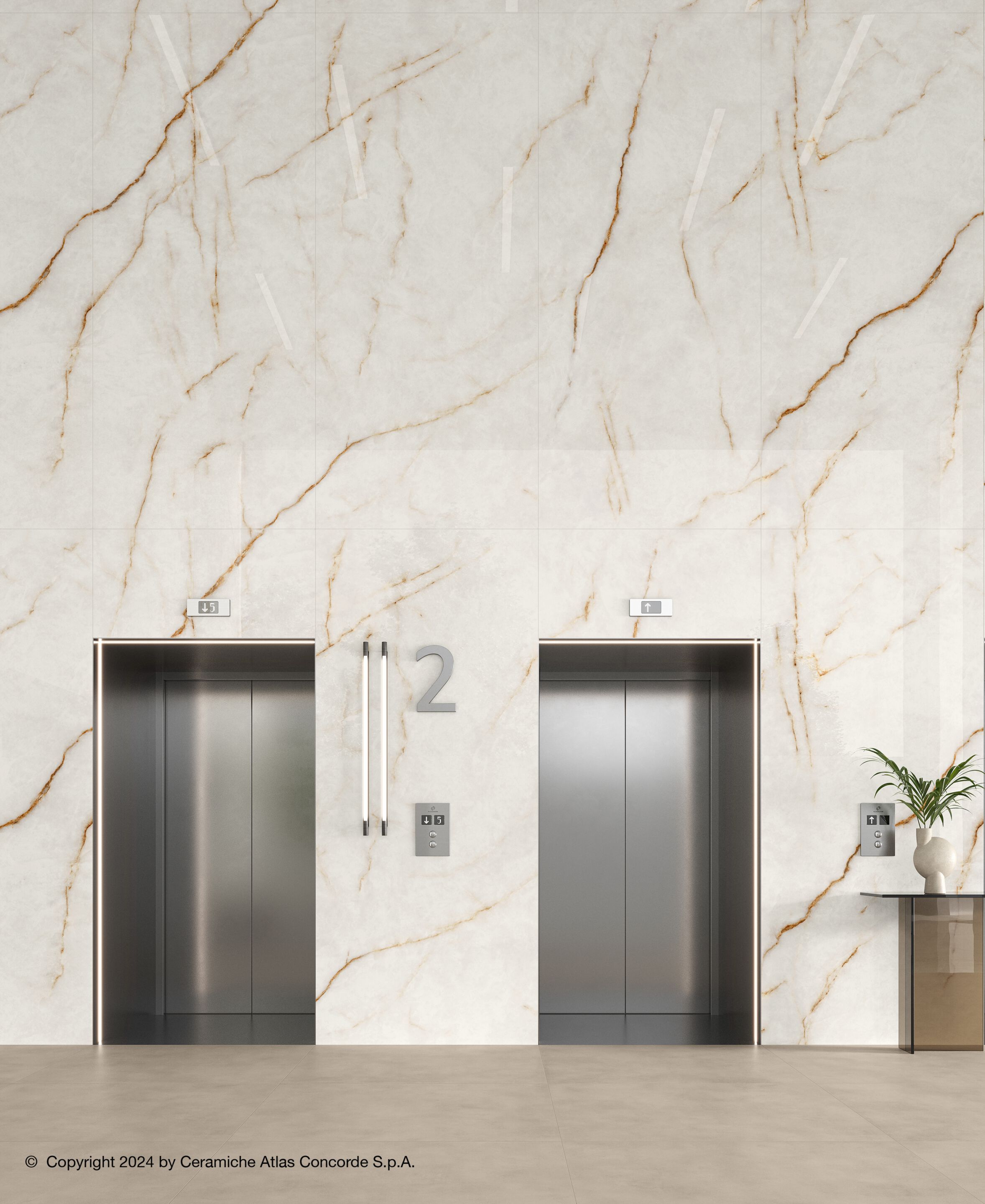 Пол / керамогранит с мраморным эффектом Atlas Concorde Marvel Diva ARCH-00083250 - Вид №17