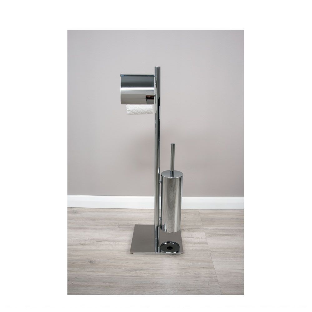 Держатель туалетной бумаги Aquanet 8213 (напольный, с ершиком) 8200 - Вид №1