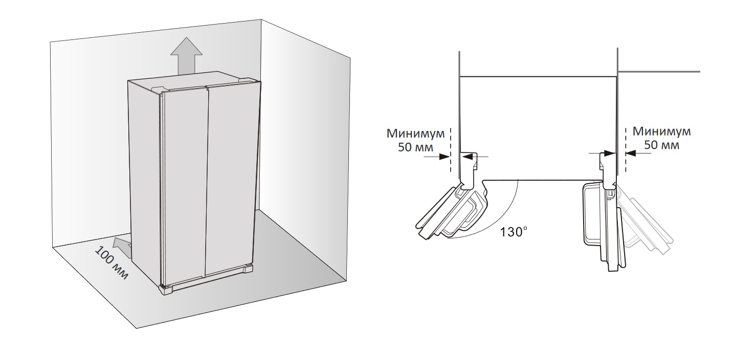9060034 Холодильник Side by Side   DEXP SBS510M серебристый STDN-0118424 - Вид №13