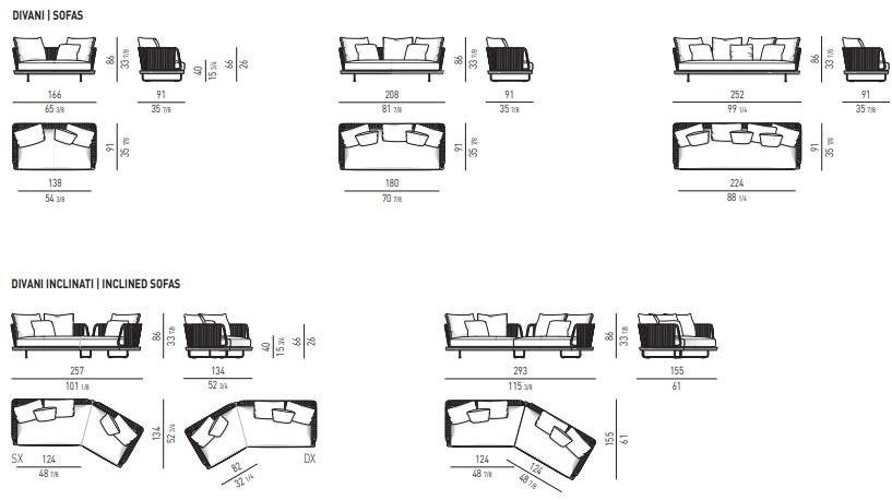 Minotti Модульный садовый диван на санках Sunray sun-id-1397866 - Вид №7