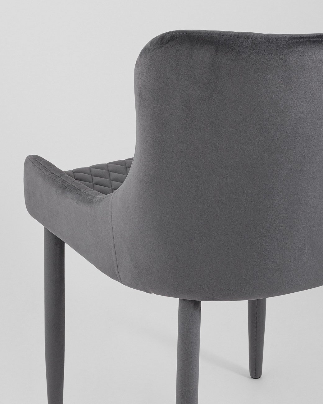 Стул мягкий со спинкой серый с ножками вельвет "Ститч" STOOL GROUP ДИЗАЙНЕРСКИЕ 00-3881933 Серый  - Вид №5