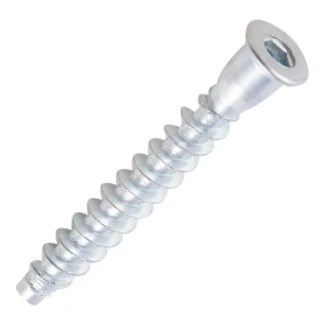 Стяжка мебельная шурупная HEX 7x50 мм цвет хром 60 шт. 14243214 STLM-2131157