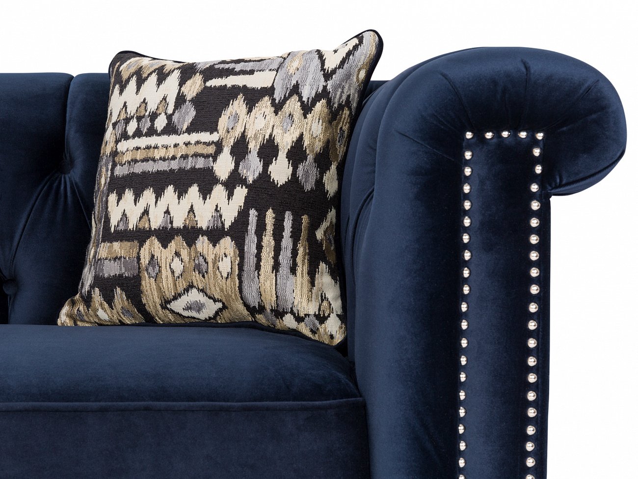 Диван прямой синий Hickory KELLY LOUNGE ДИЗАЙНЕРСКИЕ 045504 Синий  - Вид №1